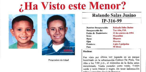 Rolando Salas Jusino, que desapareció el 7 de julio de 1999 en Toa Alta, Puerto Rico