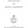 Portada de Six Ballads About King Arthur